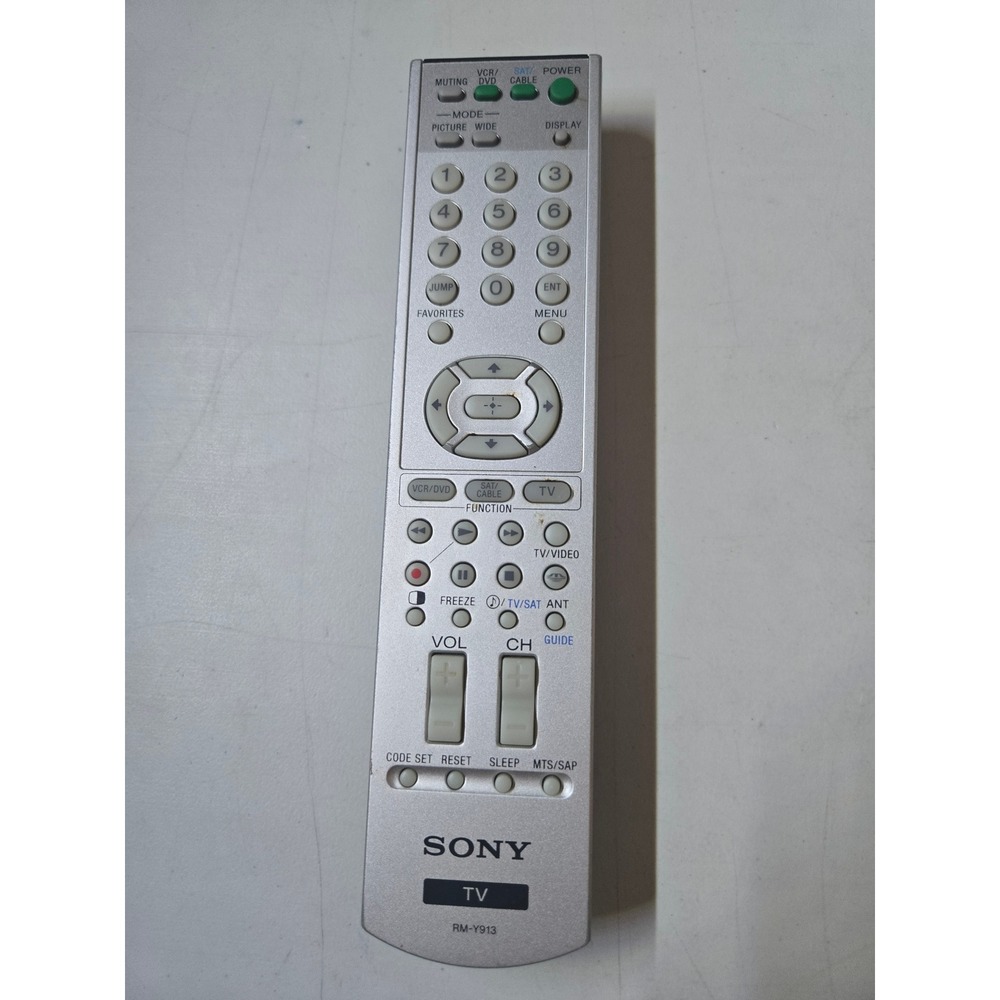 Sony RM Y913 Universal TV Remote Control Silver Black